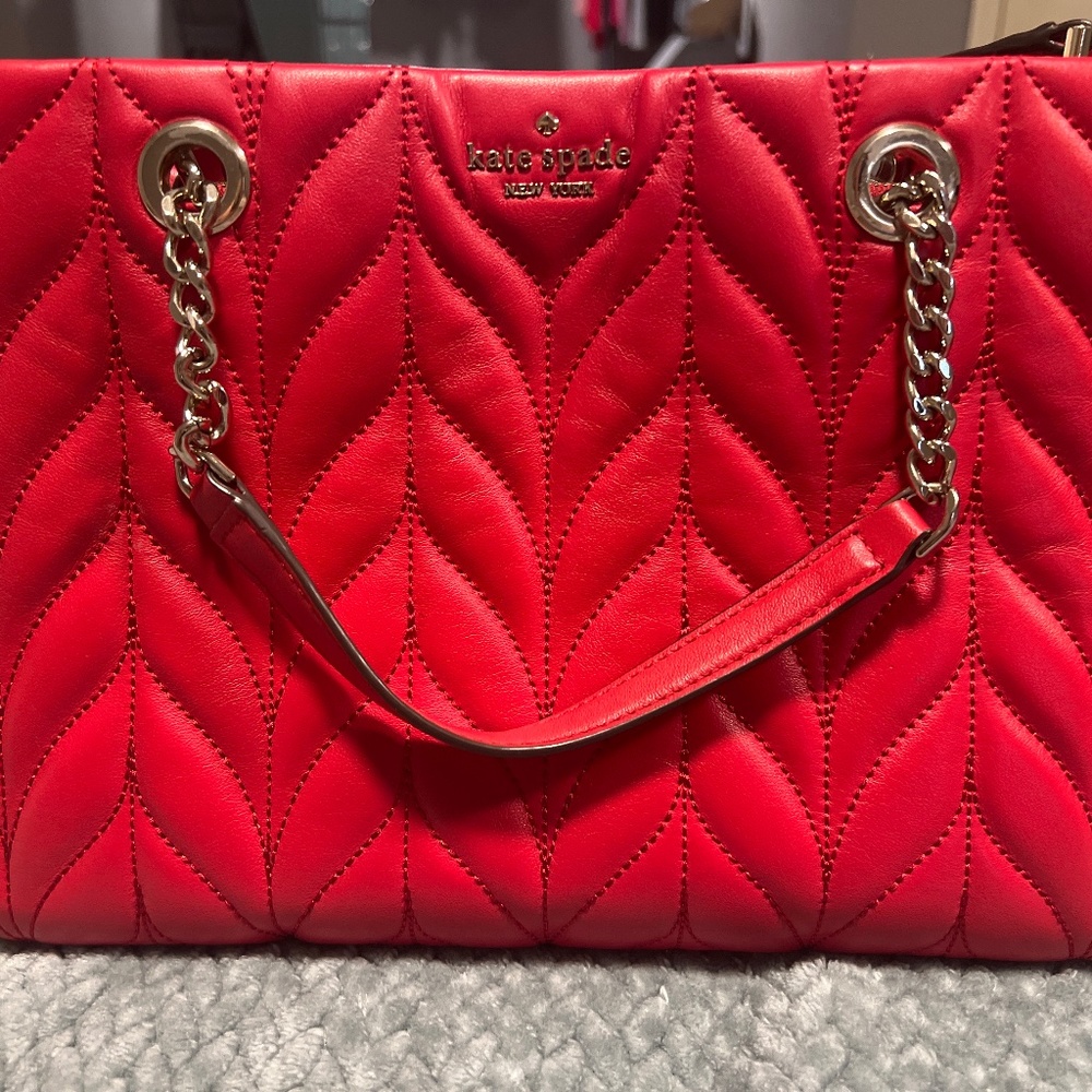 Red Kate spade leather purse